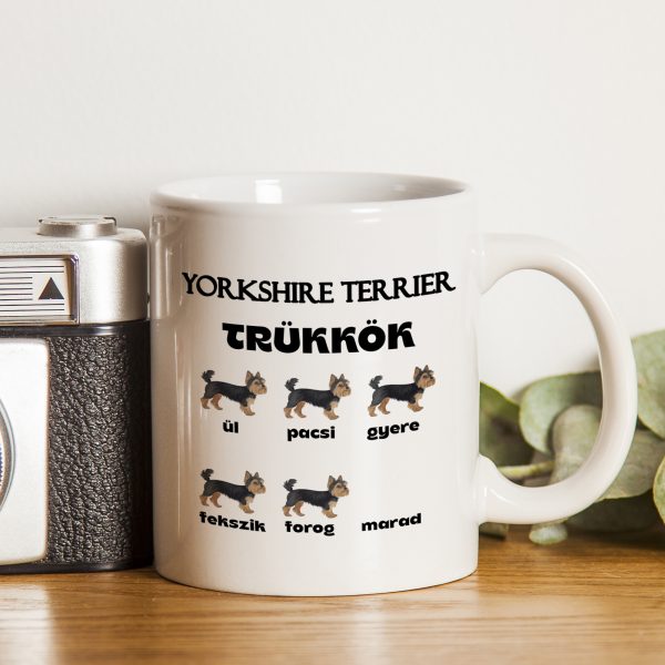 Yorkshire terrier trükkök bögre
