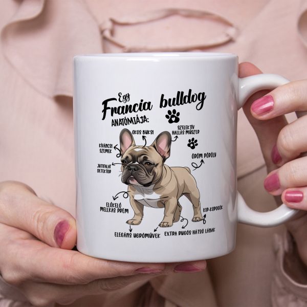 Egy francia bulldog anatómiája bögre