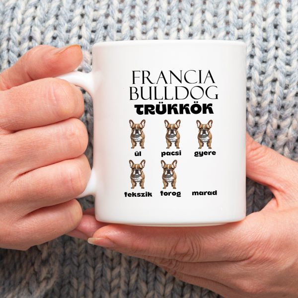 Francia bulldog trükkök bögre