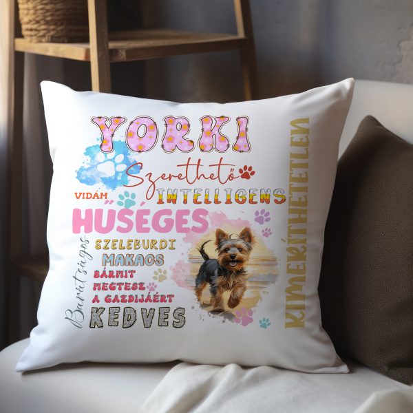 Yorki jellemzők párna