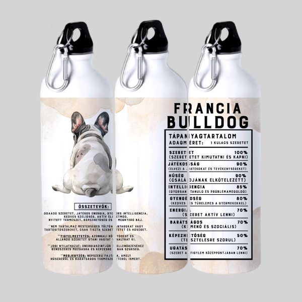 Francia bulldog összetevők kulacs