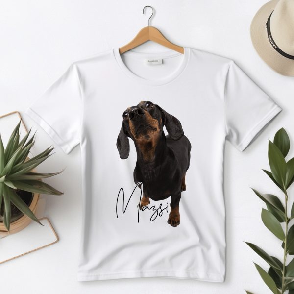 Tacskós póló egyedi képpel és névvel