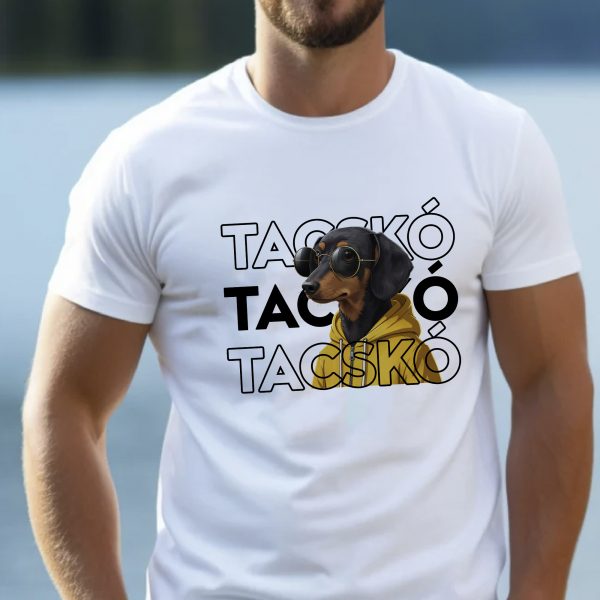 Sárga pulcsis tacskós póló 2