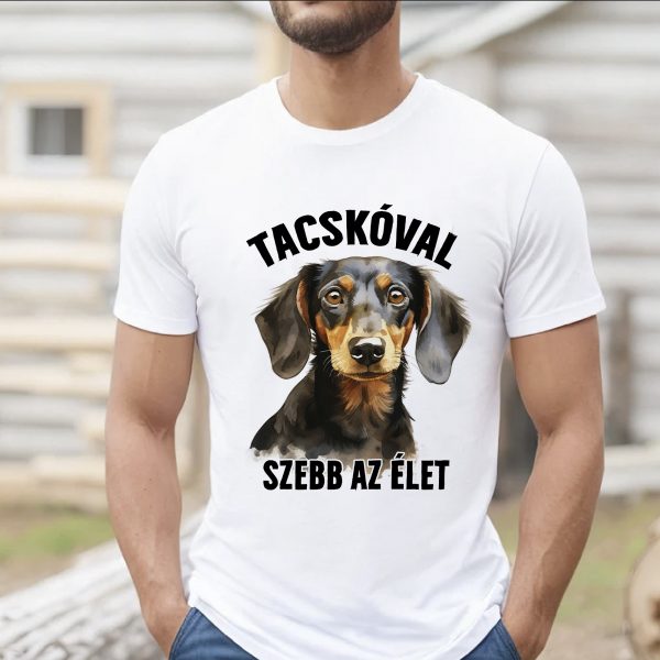 Tacskóval szebb az élet póló