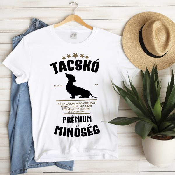 Prémium minőség tacskós póló