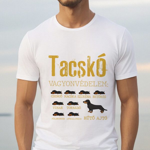 Tacskó vagyonvédelem póló