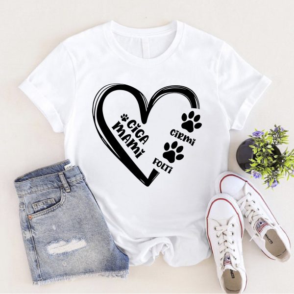Cica mami póló nevekkel