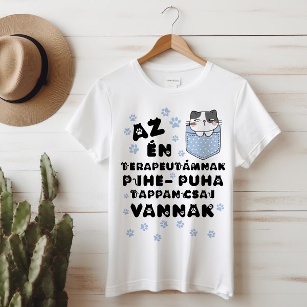 Az én terapeutámnak pihe-puha tappancsai vannak póló
