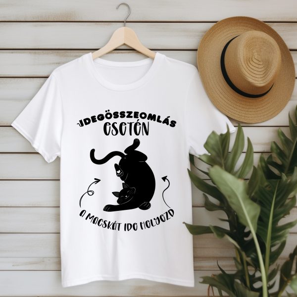 Idegösszeomlás esetén cicás póló