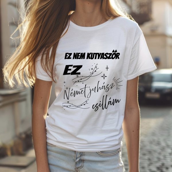 Ez nem kutyaszőr, ez német juhász csillám póló