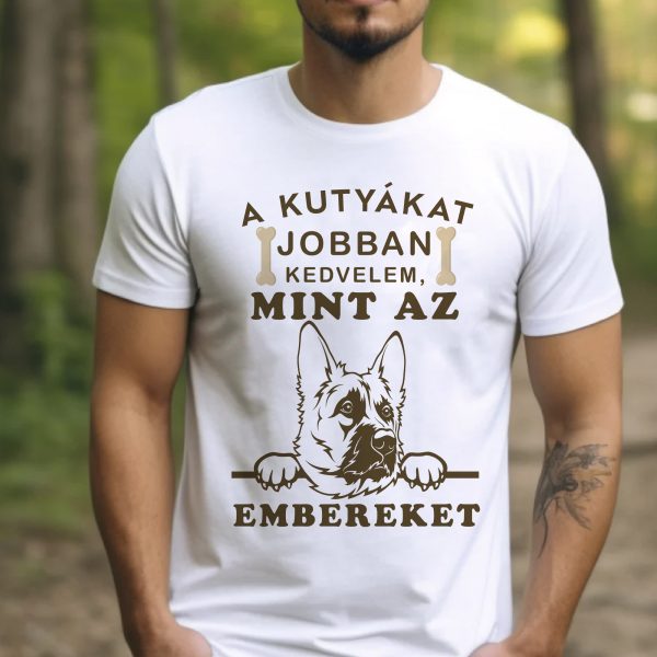 A kutyákat jobban szeretem német juhászos póló