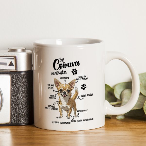 Egy csivava anatómiája bögre