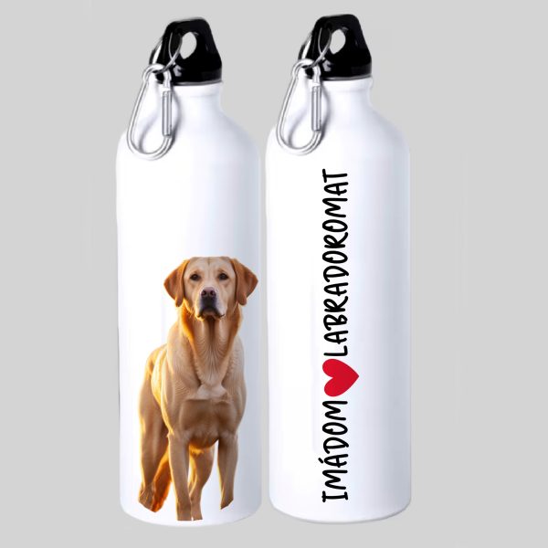 Imádom a labradoromat kulacs, fényképpel