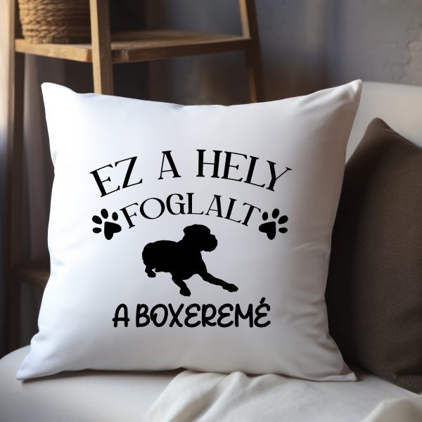 Ez a hely foglalt, boxeres párna