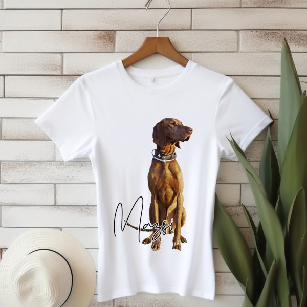 Vizslás póló, névvel