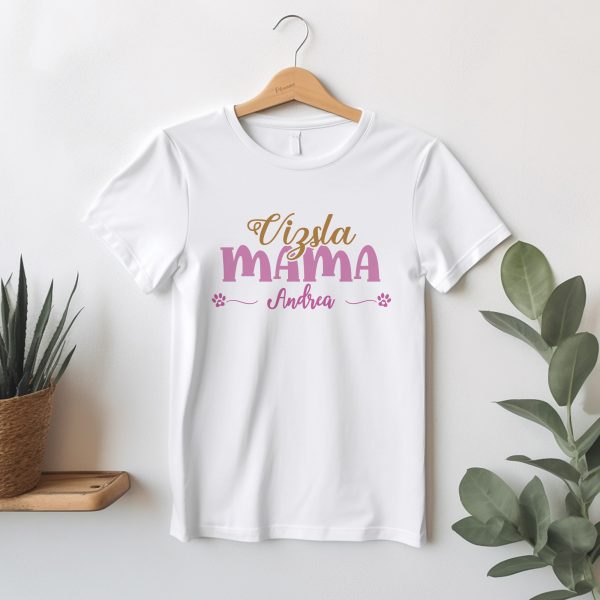 Vizsla mama póló, névvel