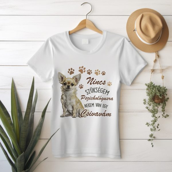 Nincs szükségem pszichológusra, csivavás póló