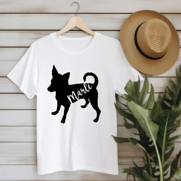 Csivavás sziluettes póló, névvel