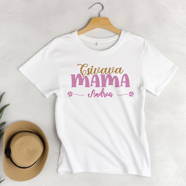 Csivava mama póló, névvel