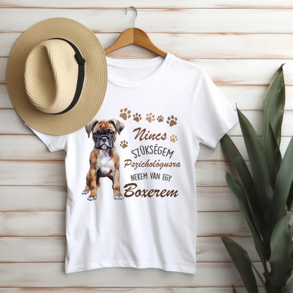 Nincs szükségem pszichológusra, boxeres póló