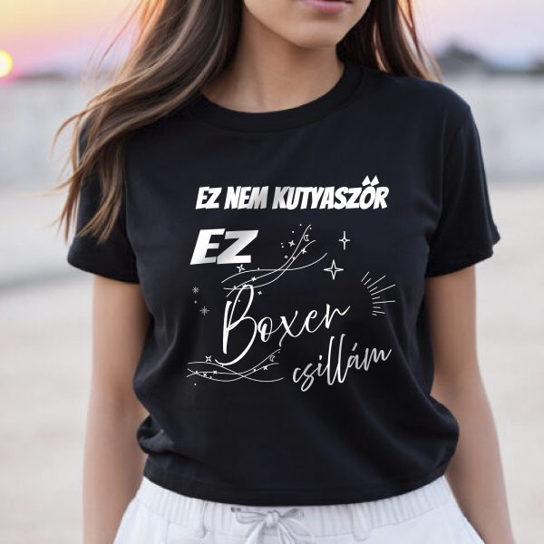 Ez nem kutyaszőr, ez boxer csillám póló