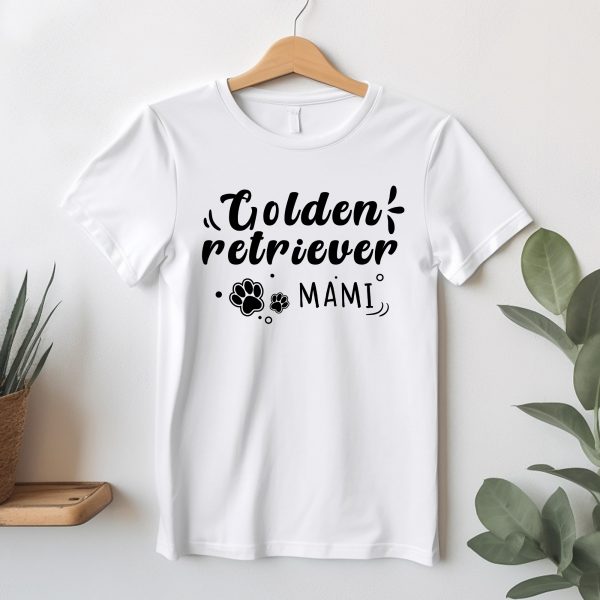 Golden retriever mami póló, mancs mintával