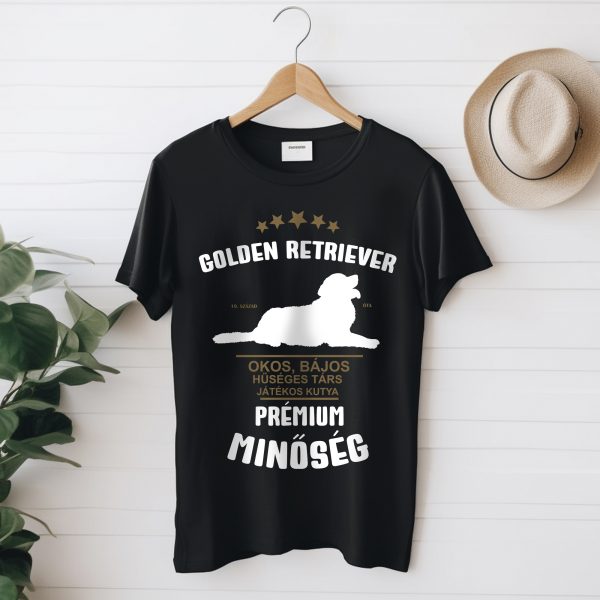 Golden retriever prémium minőség póló